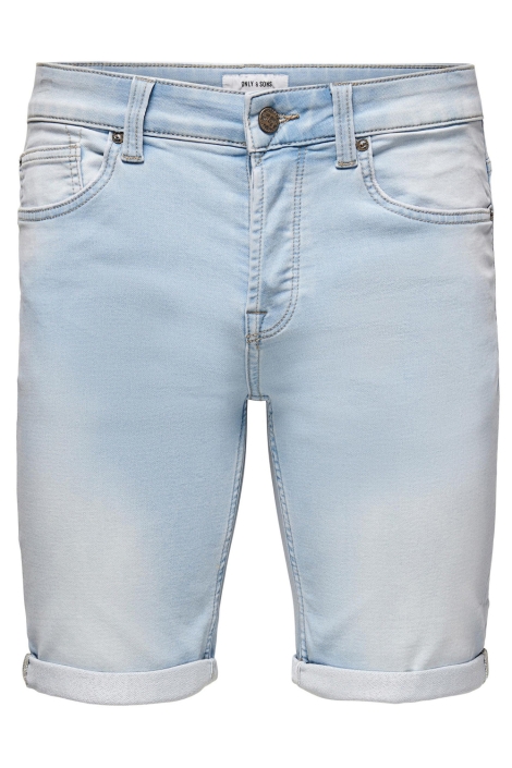Only & Sons blauwe heren korte broek | Vooraanzicht