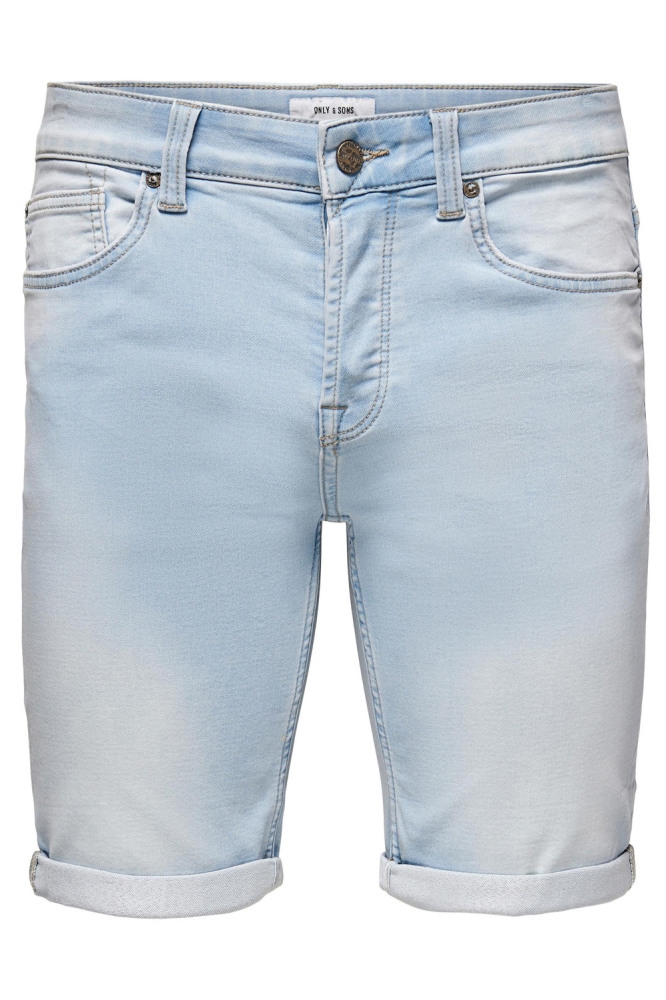 Only & Sons blauwe heren korte broek | Vooraanzicht