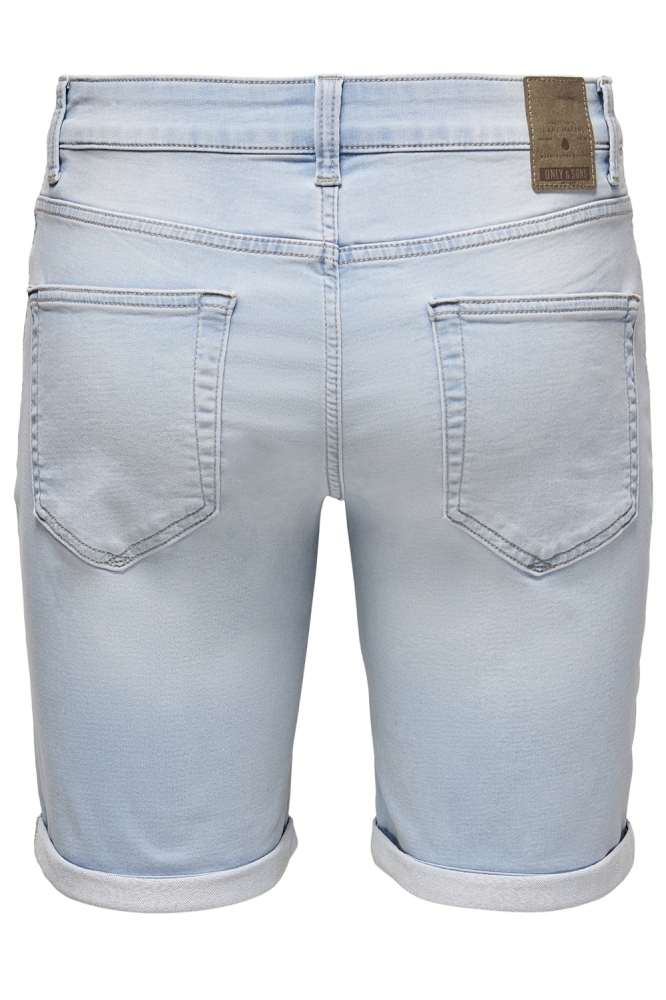 Only & Sons blauwe heren korte broek | Achteraanzicht