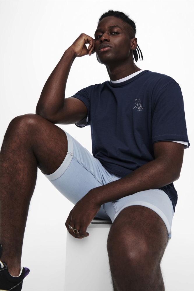 Only & Sons blauwe heren korte broek | Model