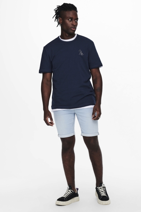 Only & Sons blauwe heren korte broek | Model
