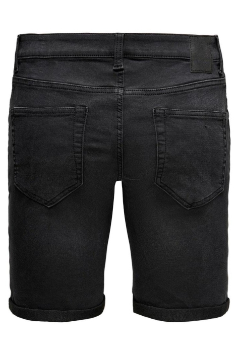 Only & Sons zwarte heren korte broek | Achteraanzicht