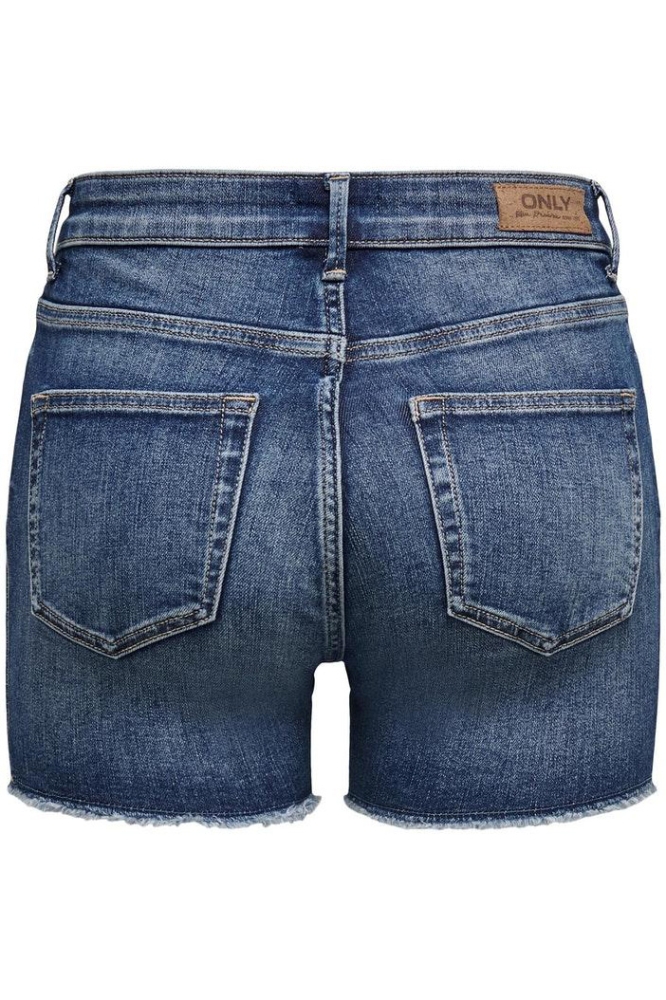 Only blauwe dames korte broek | Achteraanzicht