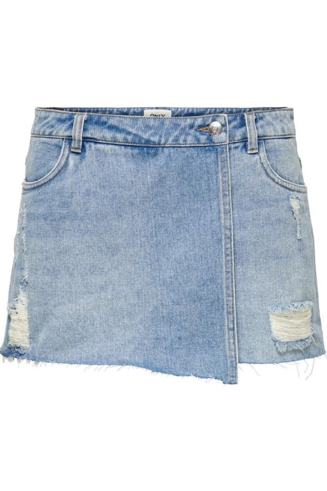 Only blauwe dames korte broek | Vooraanzicht