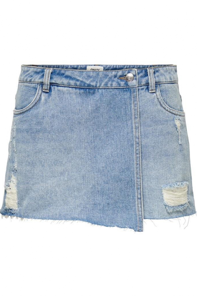 Only blauwe dames korte broek | Vooraanzicht