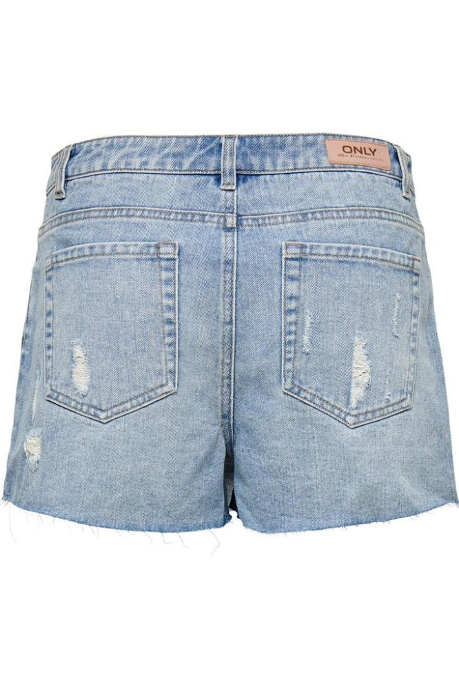 Only blauwe dames korte broek | Achteraanzicht