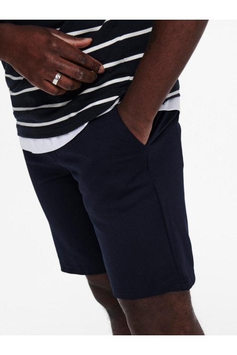 Only & Sons blauwe heren korte broek | Close up