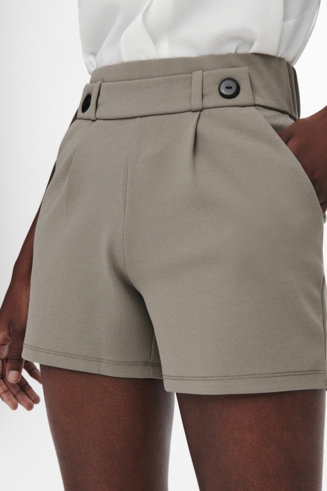 Jacqueline de Yong taupe dames korte broek | Close up