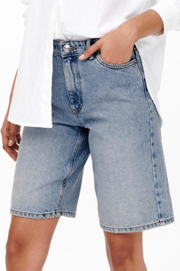 Only Broek ONLSONNY HW WIDE DNM SHORTS NAS843 15256709 LIGHT DENIM BLUE