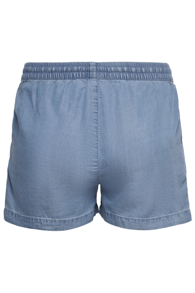 Only blauwe dames korte broek | Achteraanzicht