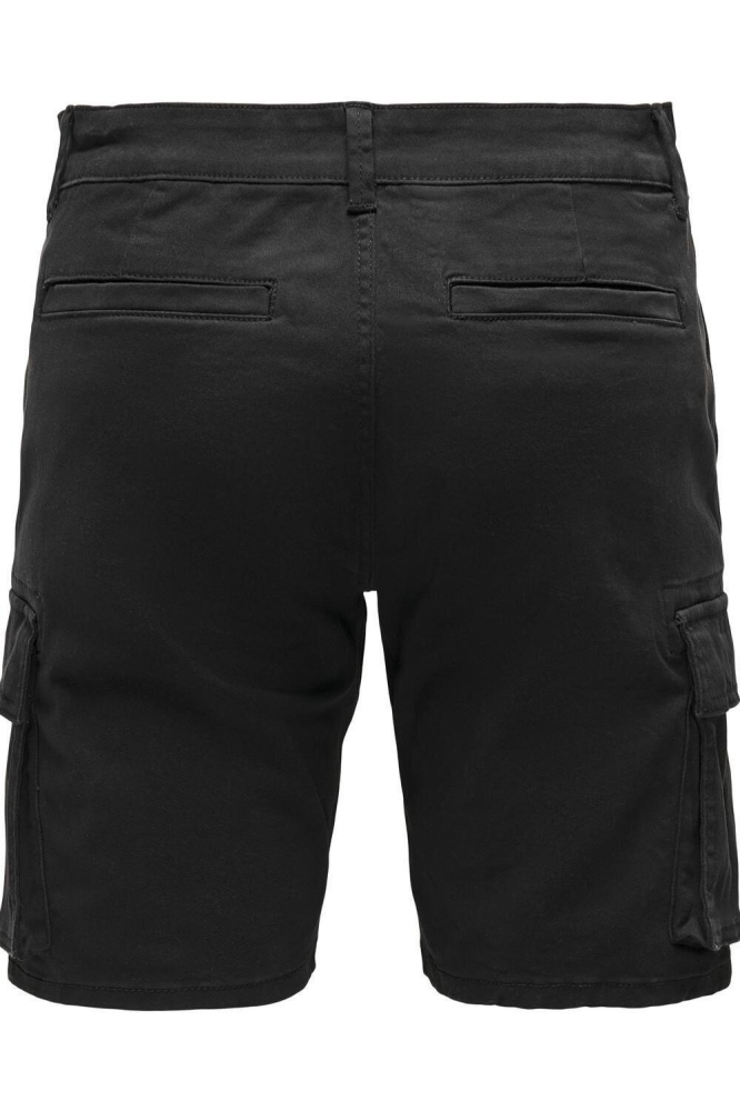 Only & Sons zwarte heren korte broek | Achteraanzicht