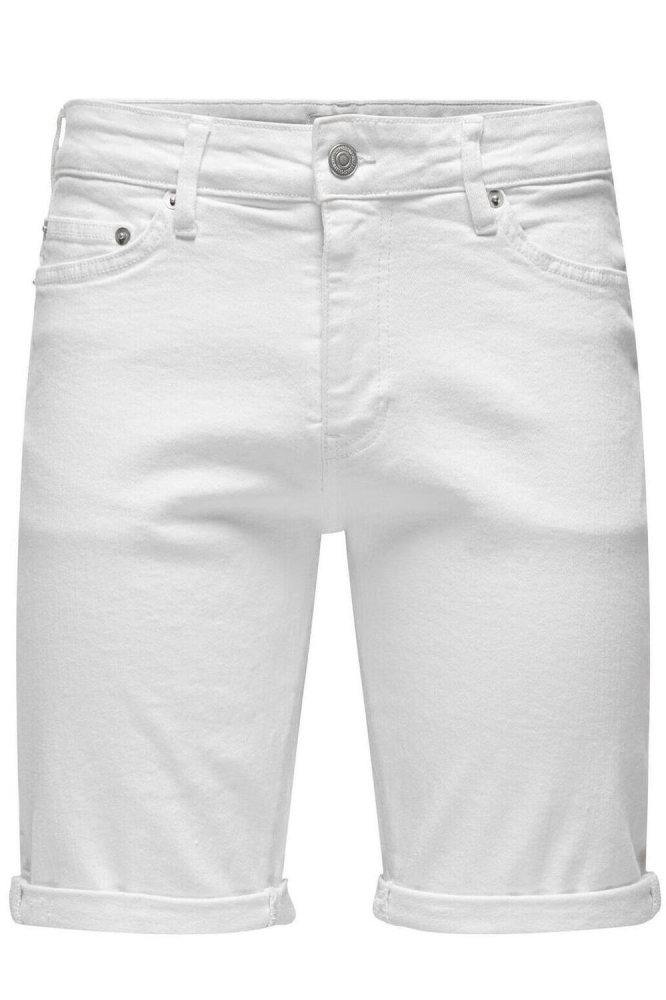 Only & Sons witte heren korte broek | Vooraanzicht