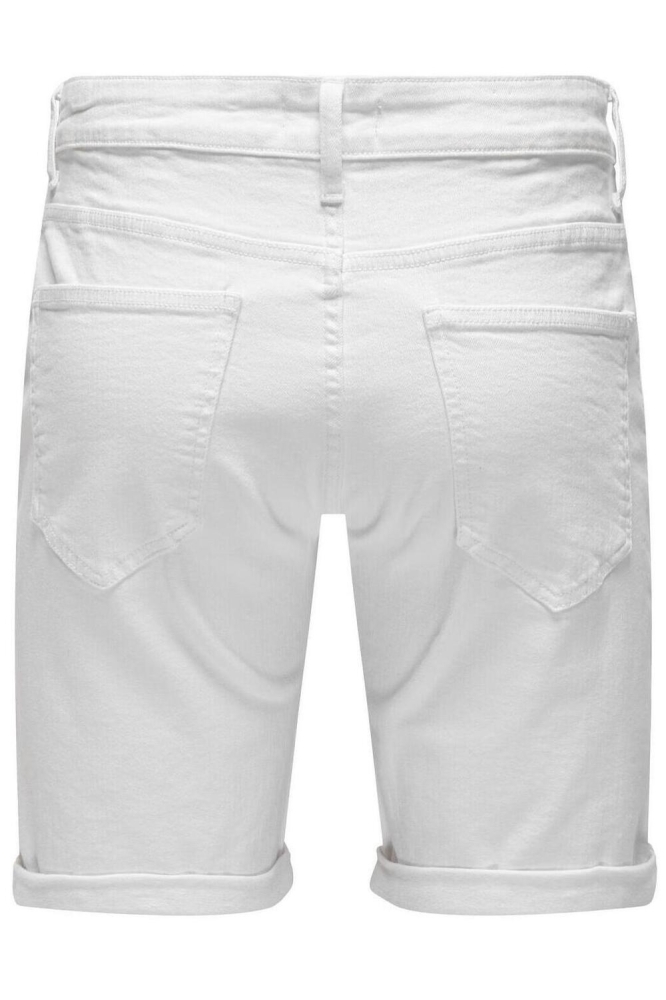 Only & Sons witte heren korte broek | Achteraanzicht