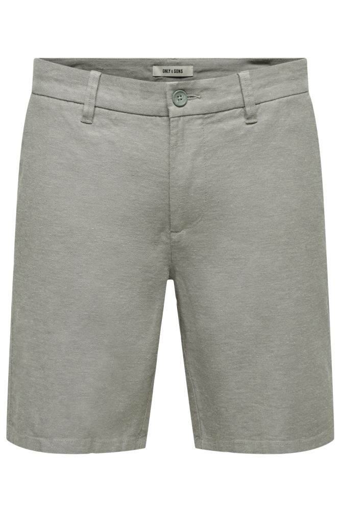 Only & Sons grijze heren korte broek | Vooraanzicht
