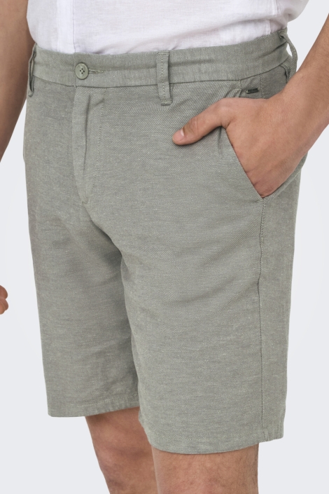 Only & Sons grijze heren korte broek | Close up