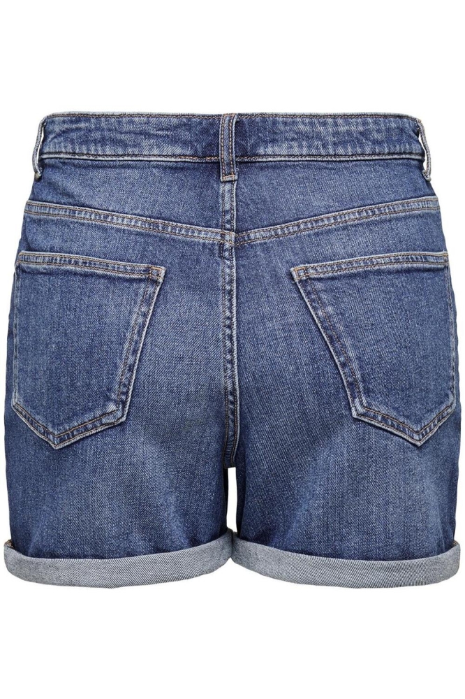 Only blauwe dames korte broek | Achteraanzicht