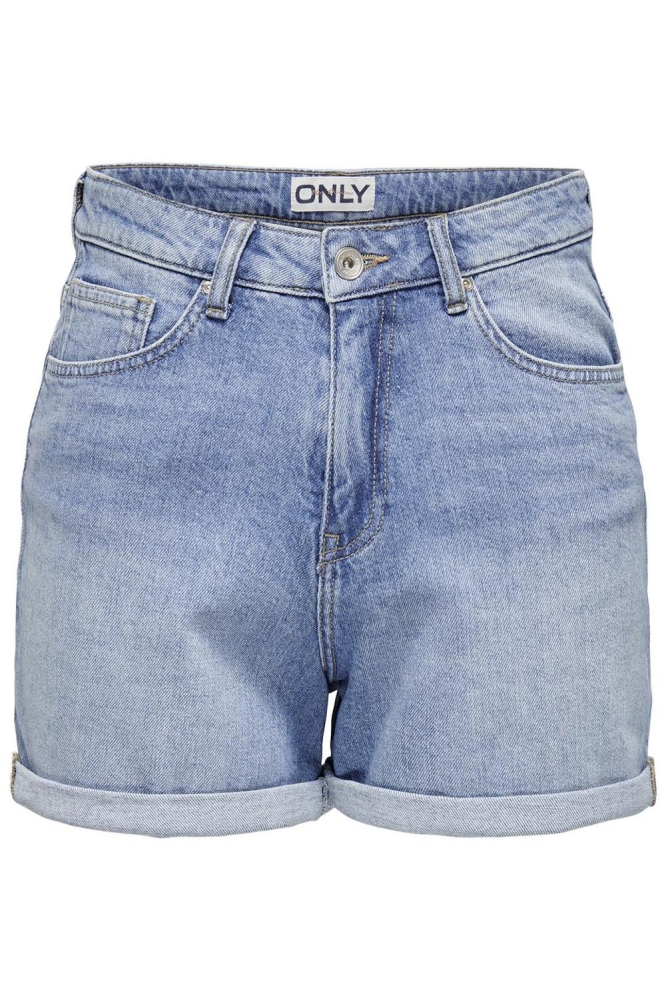 Only blauwe dames korte broek | Vooraanzicht