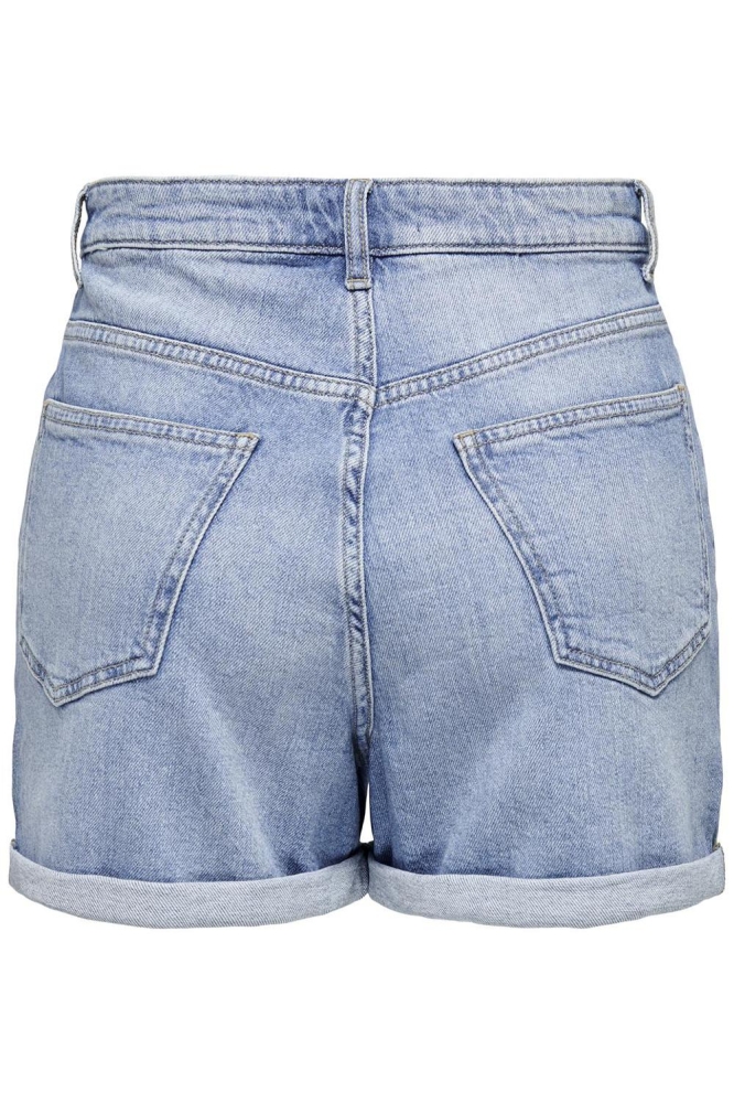 Only blauwe dames korte broek | Achteraanzicht