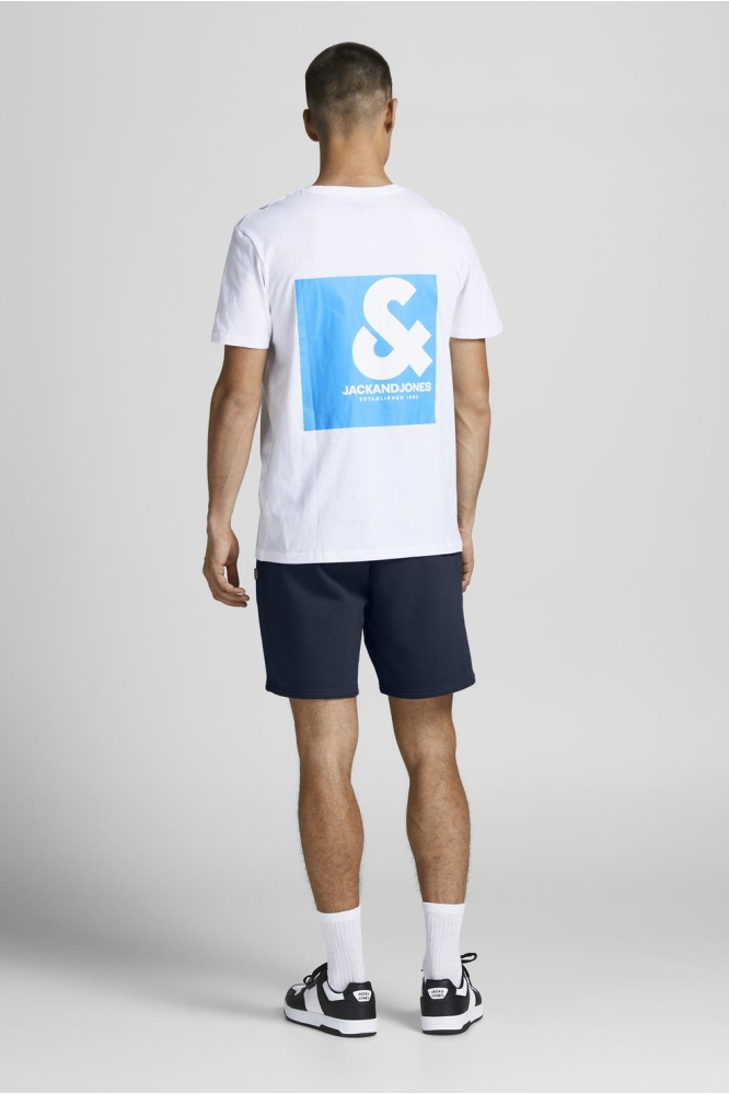 Jack & Jones blauwe heren korte broek | Model achteraanzicht