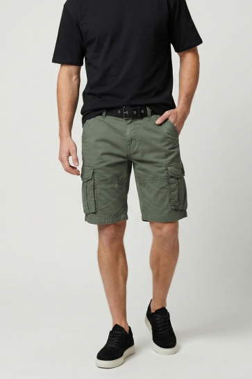 Cars durras short cotton army Groen