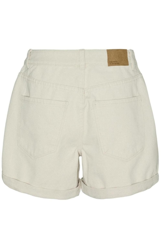 Vero Moda ecru dames korte broek | Achteraanzicht