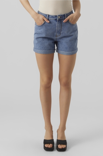 Vero Moda Broek VMZURI HR LOOSE SHORTS MIX NOOS 10279493 MEDIUM BLUE DENIM