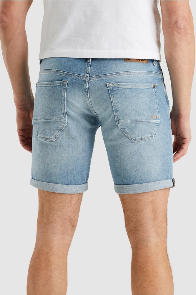 PME legend blauwe heren korte broek | Model achteraanzicht