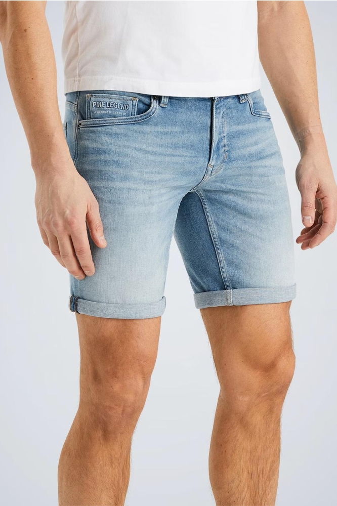 PME legend blauwe heren korte broek | Model zijaanzicht