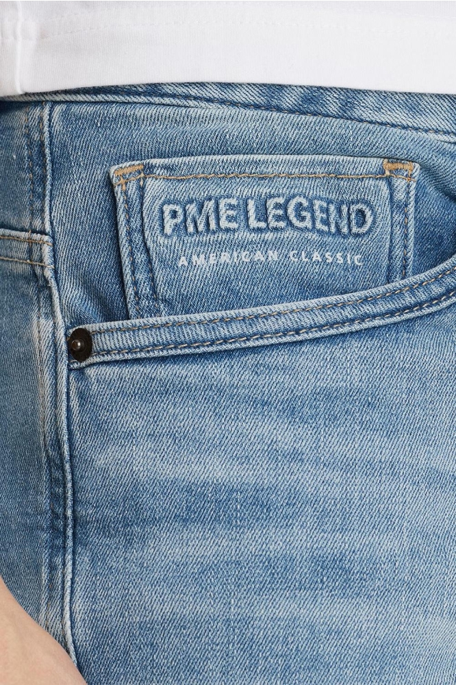 PME legend blauwe heren korte broek | Close up