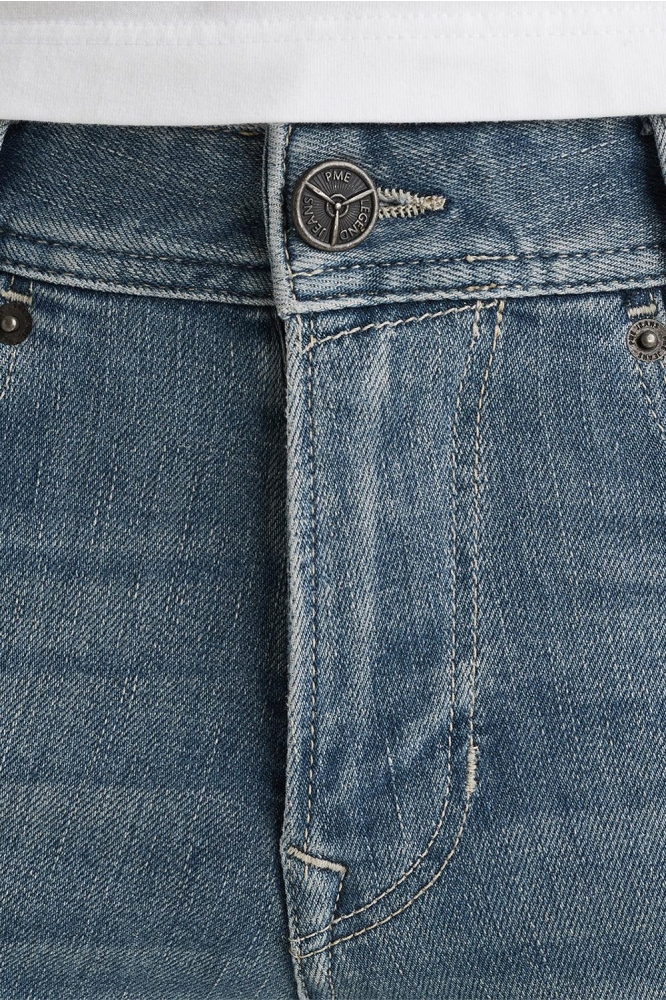 PME legend blauwe heren korte broek | Close up