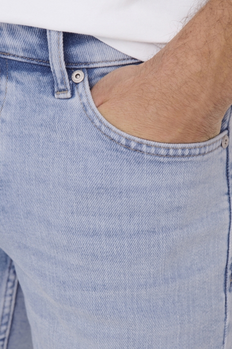 Only & Sons blauwe heren korte broek | Close up