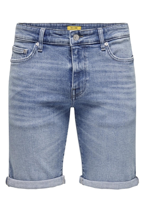 Only & Sons blauwe heren korte broek | Vooraanzicht