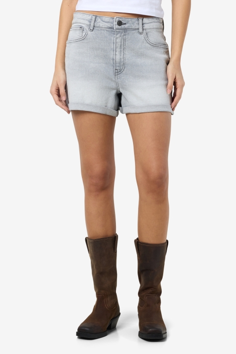 Noisy may grijze dames korte broek | Model vooraanzicht