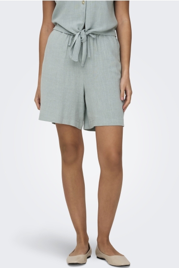 Only Broek ONLSIESTA MW PULL-UP LIN BL SHORTS 15333032 Abyss