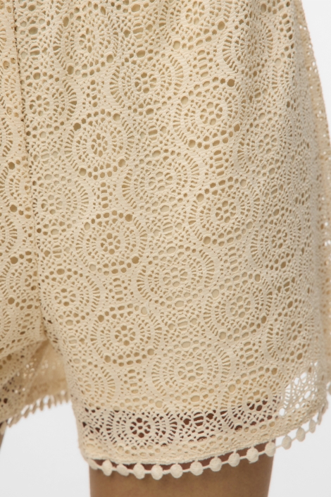 Vero Moda beige dames korte broek | Close up