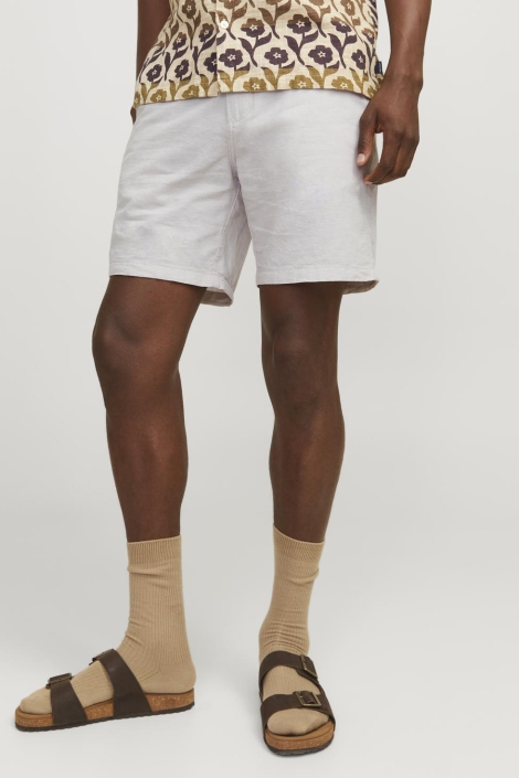 Jack & Jones beige heren korte broek | Model vooraanzicht