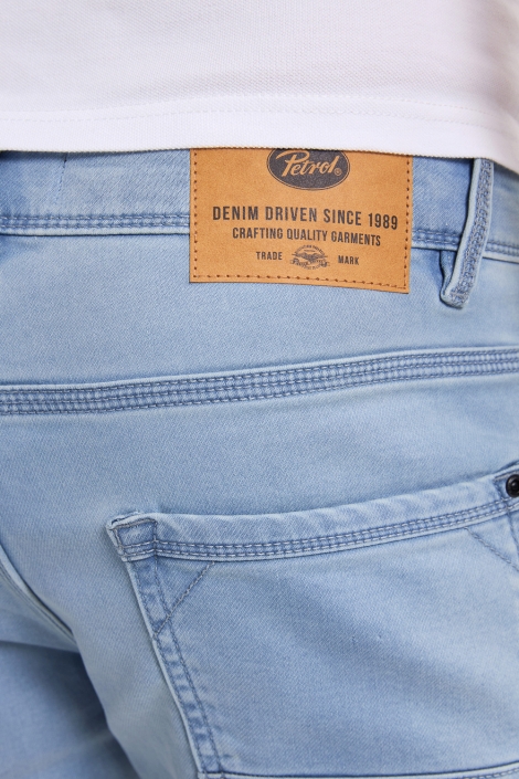 Petrol Industries blauwe heren korte broek | Close up