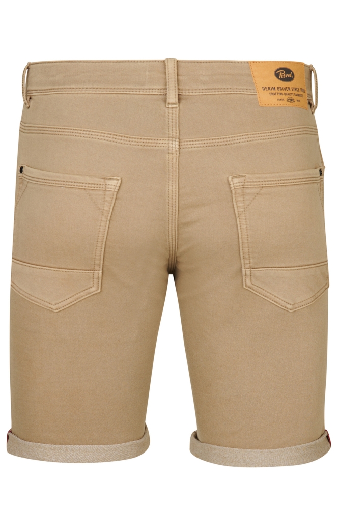 Petrol Industries bruine heren korte broek | Achteraanzicht