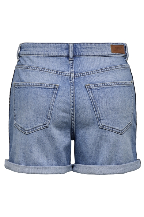 Only blauwe dames korte broek | Achteraanzicht