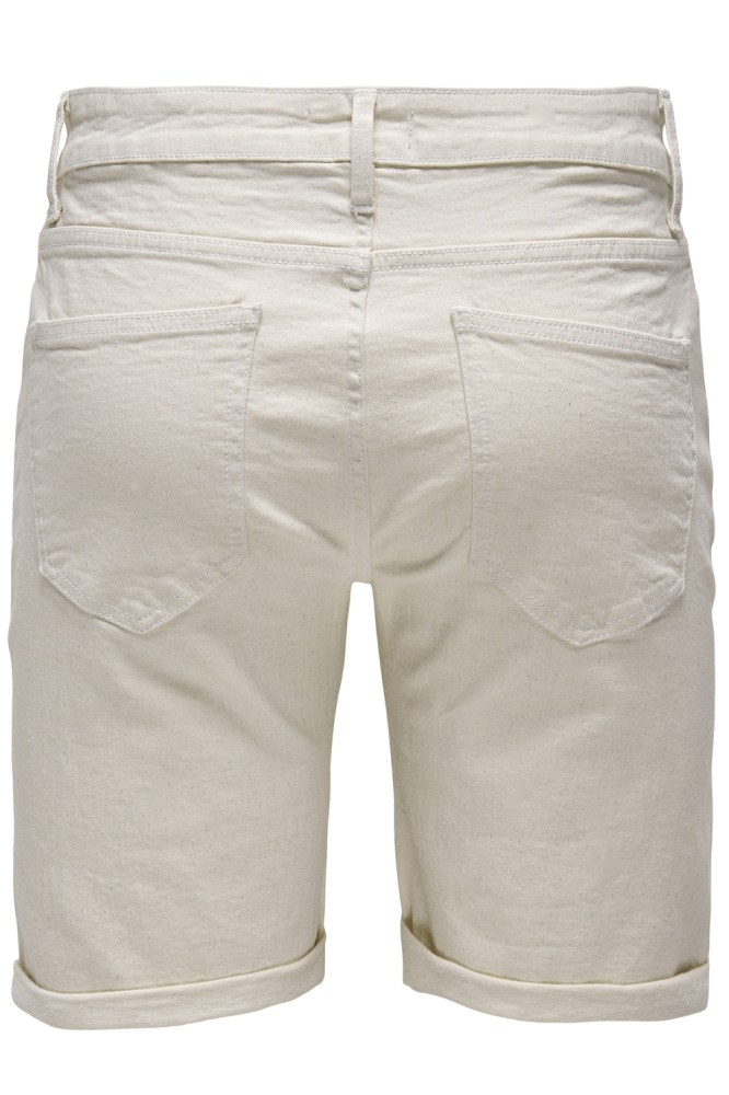 Only & Sons ecru heren korte broek | Achteraanzicht