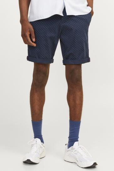 Jack & Jones Broek JPSTBOWIE SHORTS SA PRINTED MID SN 12230336 NAVY BLAZER