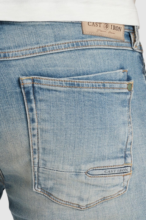 Cast Iron blauwe heren korte broek | Close up