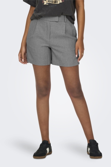 Only Korte broek ONLLINDA HW MEL SHORTS TLR NOOS 15283727 MEDIUM GREY MELANGE