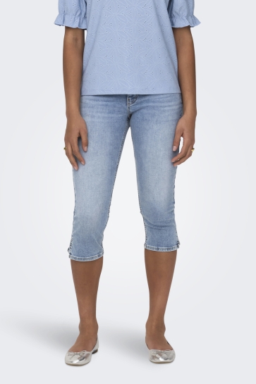 Only Jeans ONLBLUSH MW SLIT CAPRI DNM PIM NOOS 15344812 LIGHT BLUE DENIM