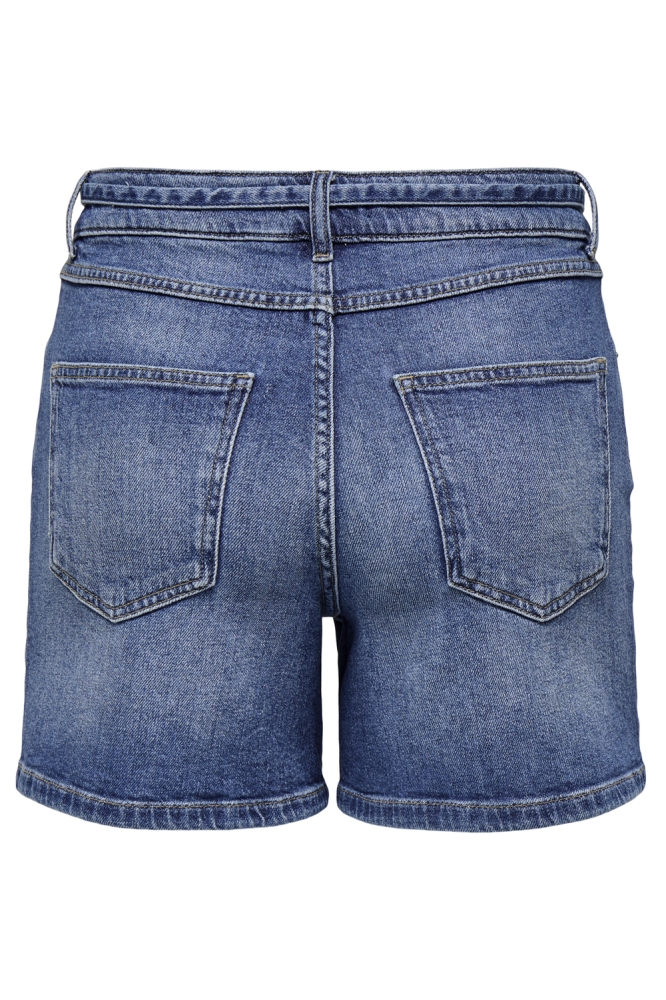 Only blauwe dames korte broek | Achteraanzicht