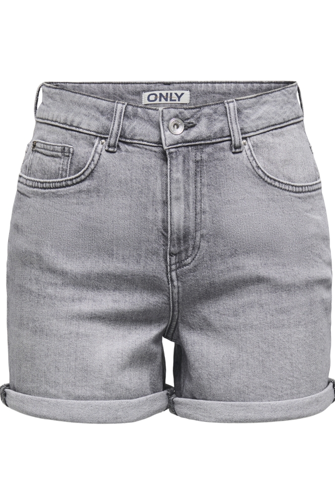 Only grijze dames korte broek | Vooraanzicht