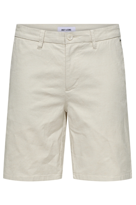 Only & Sons beige heren korte broek | Vooraanzicht