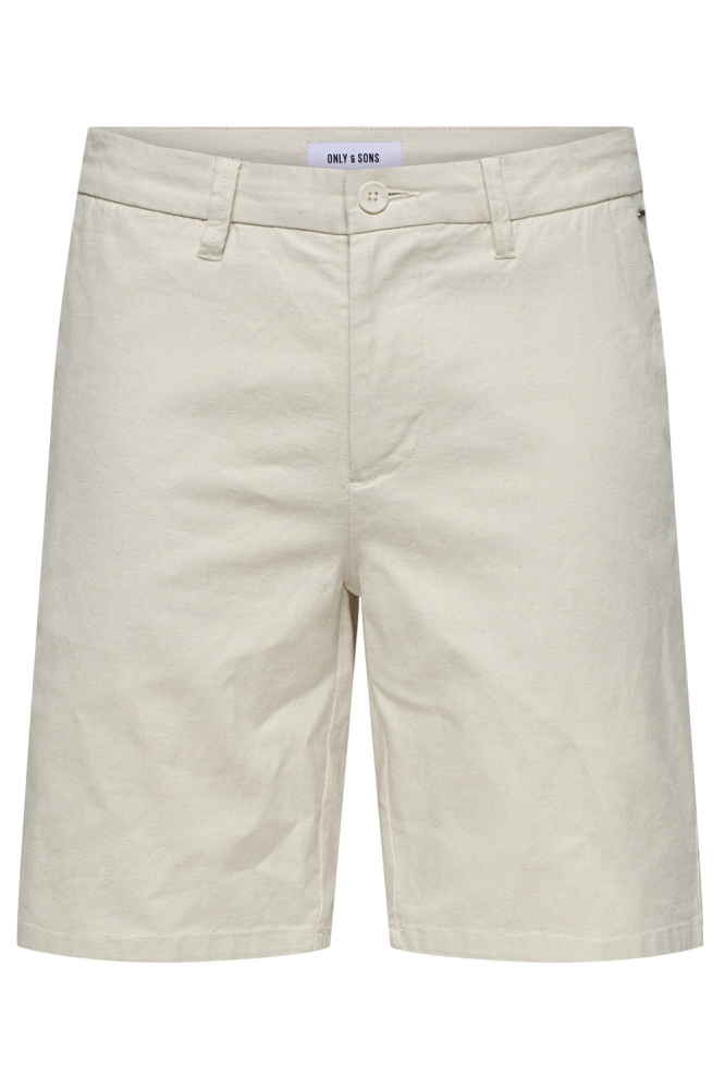 Only & Sons beige heren korte broek | Vooraanzicht