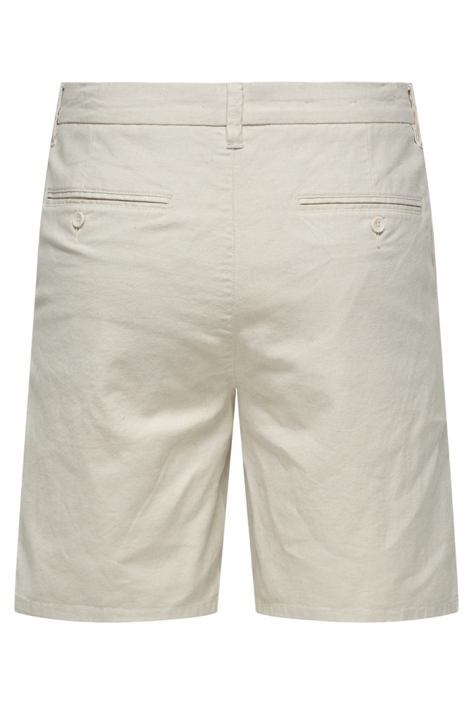 Only & Sons beige heren korte broek | Achteraanzicht