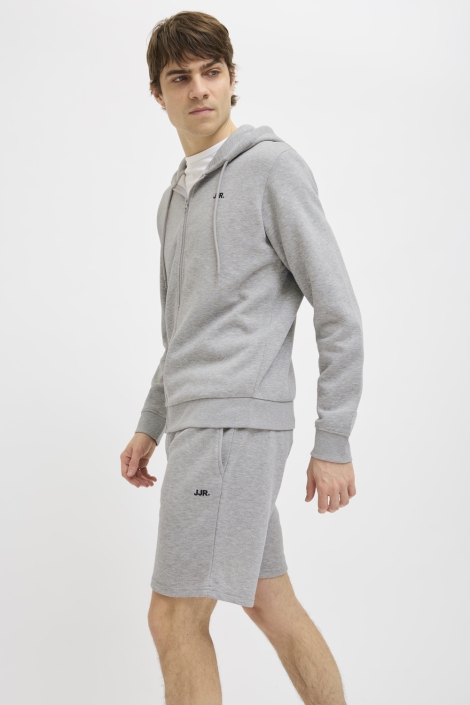 JJ Rebel grijze heren korte broek | Model zijaanzicht